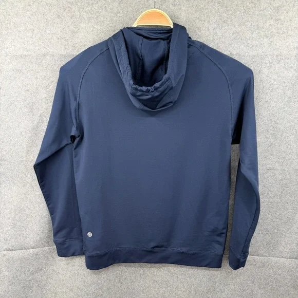 Men's Navy Blue Hoodie - Picture 3 of 8